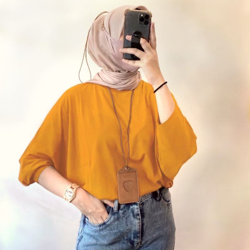 Atasan wanita blouse batwing top kekinian