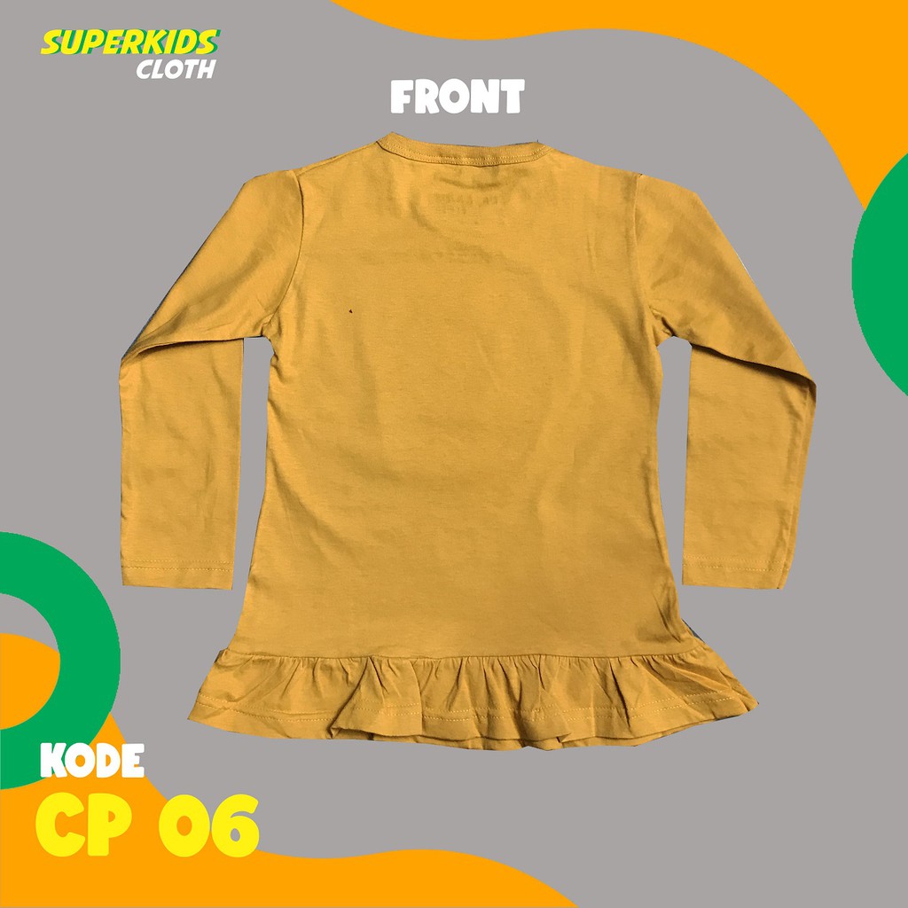 BAJU ANAK PEREMPUAN / KAOS ANAK PEREMPUAN / PAKAIAN ANAK CEWEK KAOS ANAK CEWEK LENGAN PANJANG KUCING CAT ECER GROSIR SUPERKIDS CLOTH 1 - 10 TAHUN