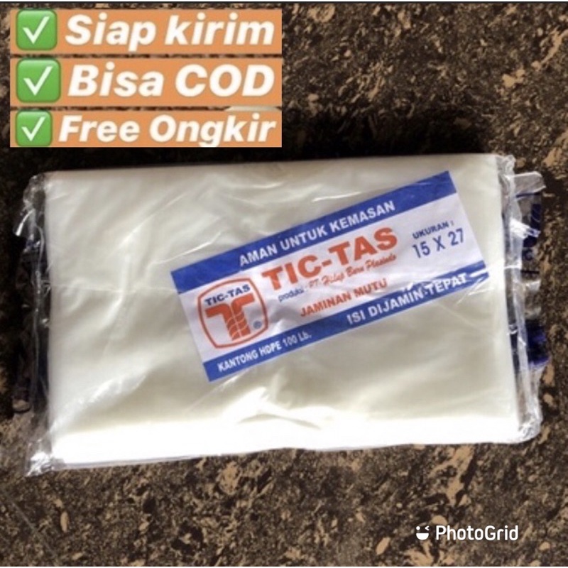 PLASTIK HD TIC TAS 15x27 TAHAN PANAS