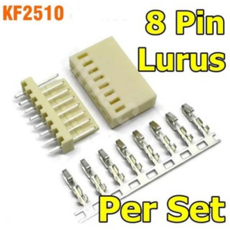 Straight foot KF2510 8P 2.54mm Pin Header white Housing Connector 8p