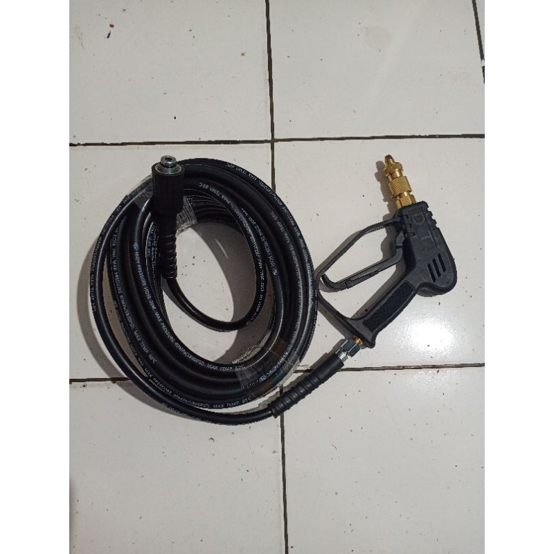 Paket selang high pressure 5M dan gun pendek jet cleaner