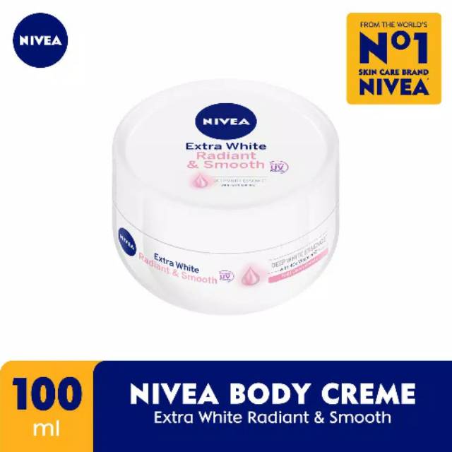 NIVEA Cream Extra White Radiant and Smooth  100 gr | krim pelembab wajah nivea original murah