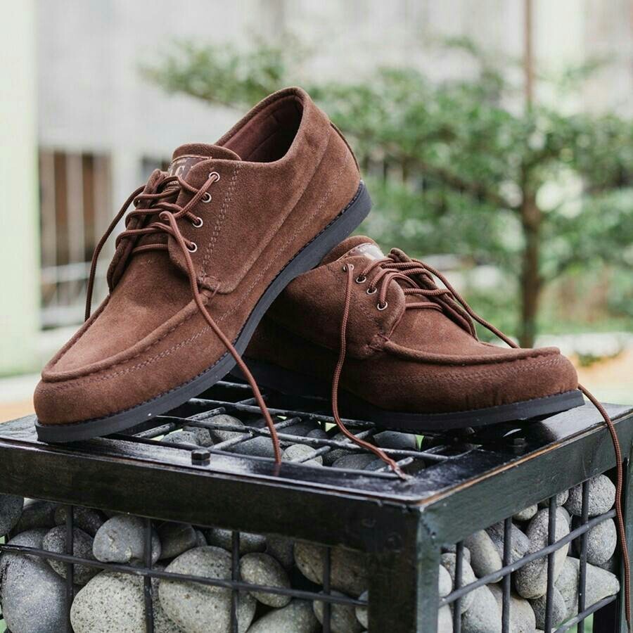 MAIKOR BROWN - Sepatu Vintage Klasik Kasual Santai Kuliah Kerja Pria/Cowok - Sneakers - Snikers Ori