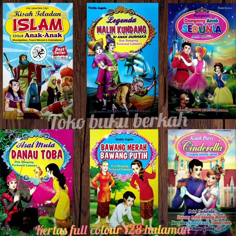 buku kumpulan dongeng anak 128 halaman 15x24cm