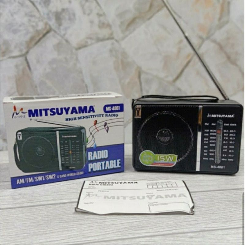 COD Radio Portable Mitsuyama MS - 4061 FM AM SW 4Band World Radio//RADIO PROTABLE SPEAKER MS-4061 4BAND WORLD RADIO