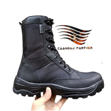 Sepatu pdl jatah TNI AD kombinasi kanvas cordura safety. PDL TNI POLRI BRIMOB SECURITY