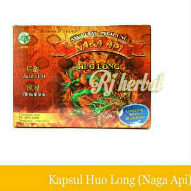 HERBAL HUO LONG NAGA API MENGOBATI ASAM URAT PEGALI LINU REMATIK