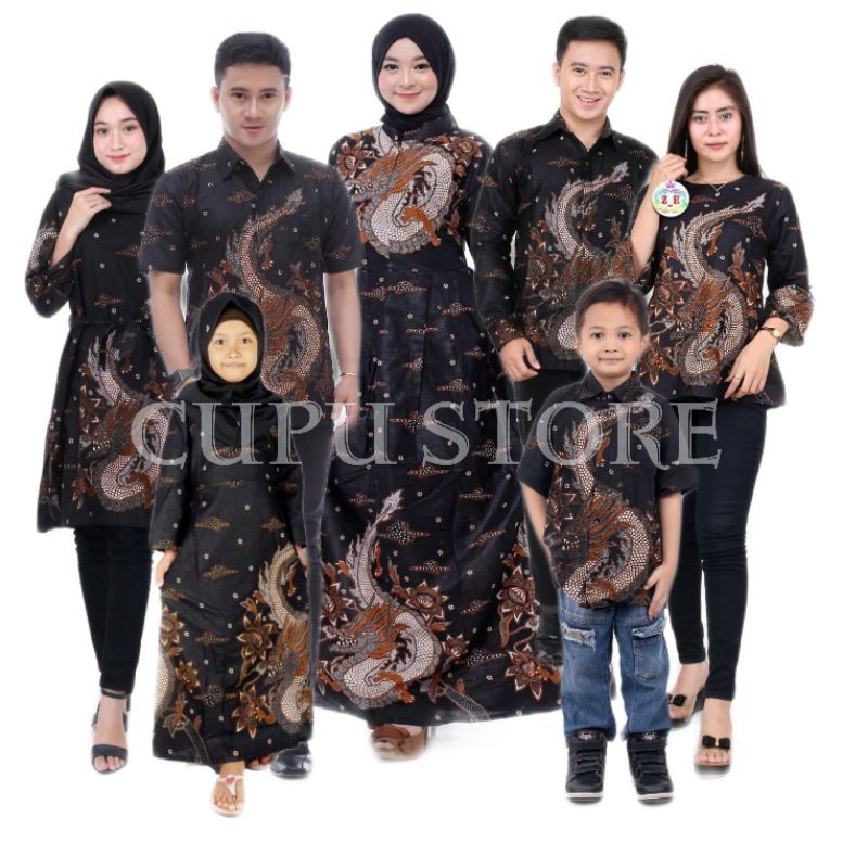 BATIK COUPLE KELUARGA - COUPLE BATIK INDONESIA SARIMBIT GAMIS FAMILLY MOTIF NOGO BATIK ASLI