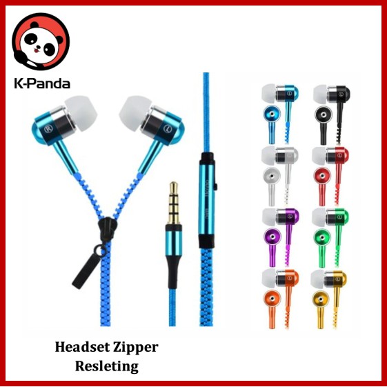 Handsfree Earphone zipper resleting