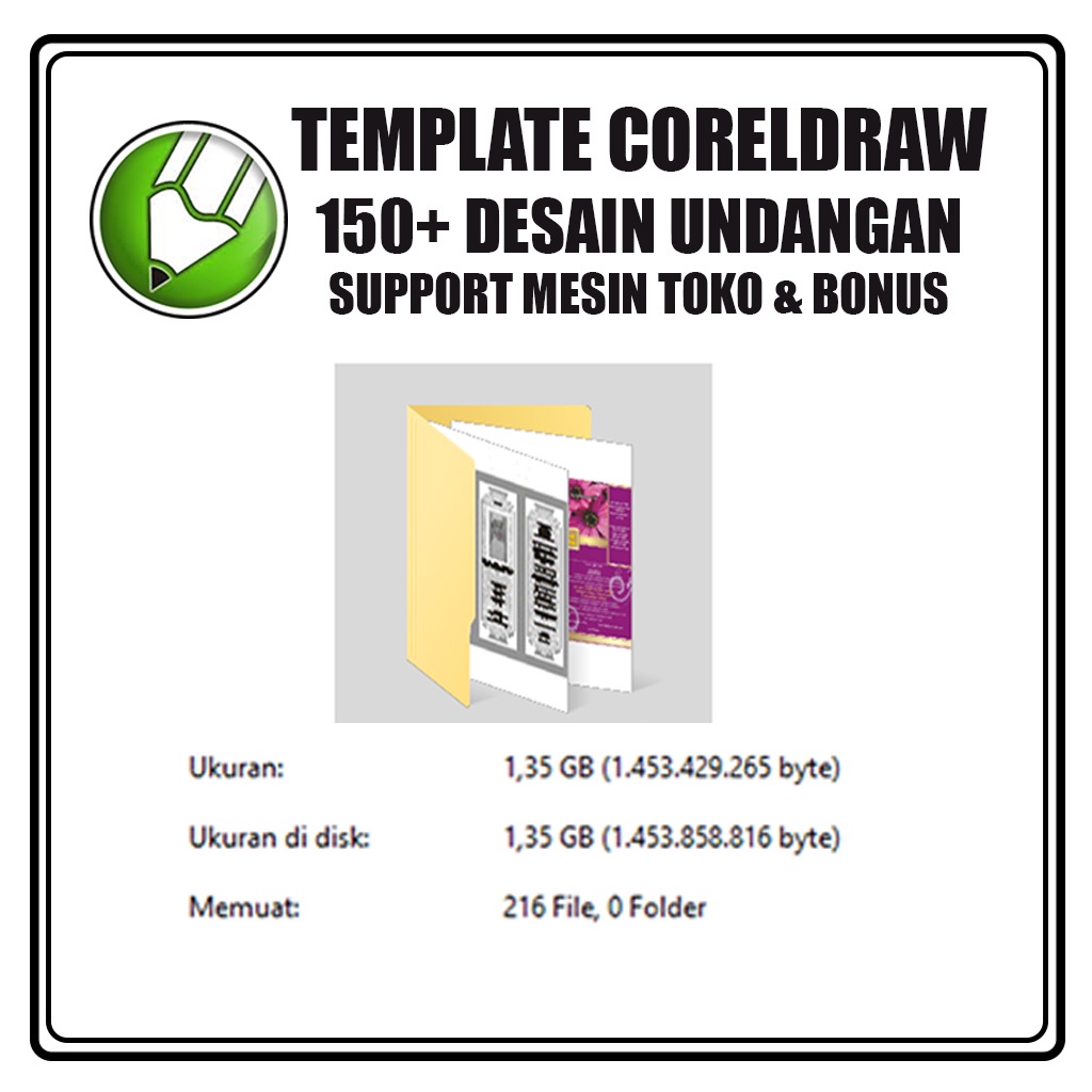 150+ Template Undangan Desain support Mesin Toko Editable CorelDraw