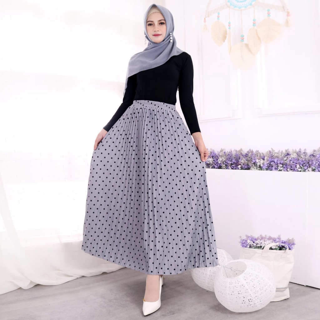 ROK DAISY PLISKET MOTIF BUNGA / ROK PLISKET MOTIF POLKADOT / ROK DAISY JUMBO / ROK DAISY MOTIF MELON