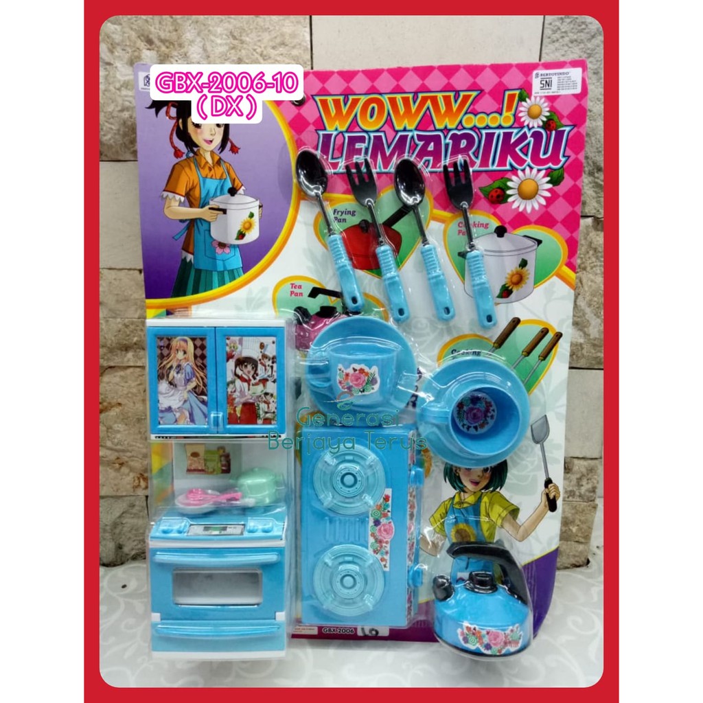MAINAN ANAK PEREMPUAN LEMARIKU GBX-2006-LO / MAINAN MASAK MASAKAN / MAINAN DAPUR ANAK ANAK
