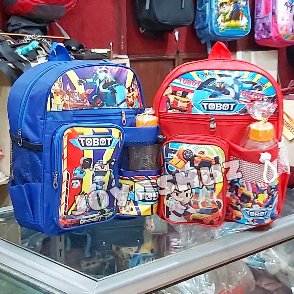 Tas Ransel Sekolah Karakter Anak Laki Laki Robot / Tas Karakter Tobot / Tas Ultraman / Tas Spiderman