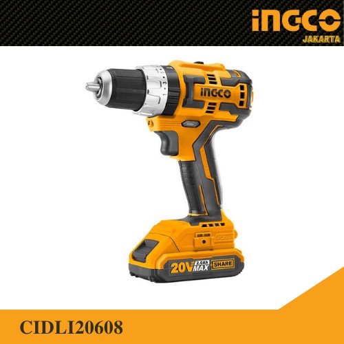 Brushless Bor Impact Drill Cordless 20V (13mm) INGCO CIDLI20608 Beton