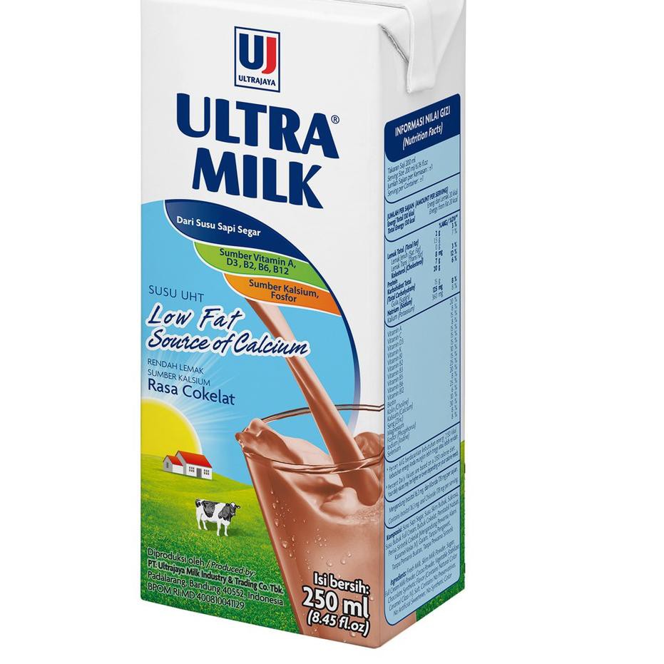 

SALEE! JUaL CEPAT 1/2 Carton Ultra Milk Low Fat Coklat 250 ml