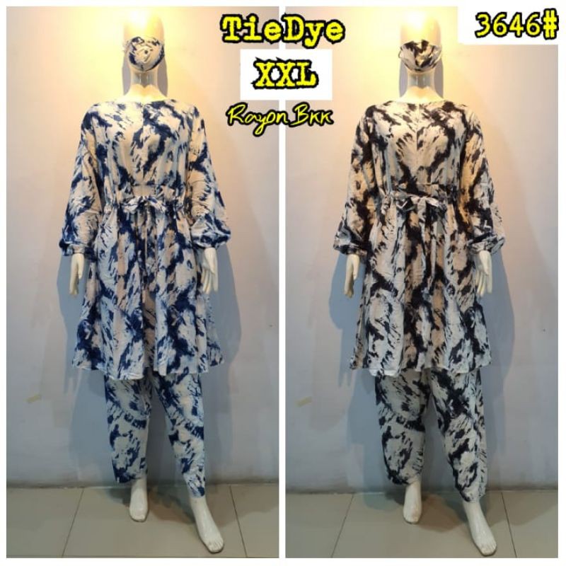 BIG SIZE 5XL RAYON TIEDYIE TERBARU FREE MASKER / SETELAN RAYON JUMBO BUSUI TERBARU