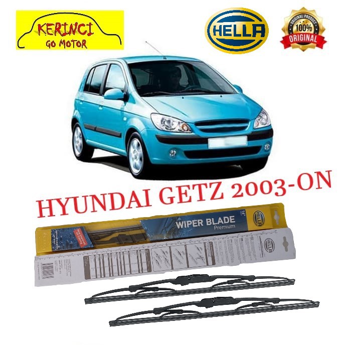 WIPER HYUNDAI GETZ 2003-ON HELLA PREMIUM 22&quot; &amp; 14&quot; SEPASANG