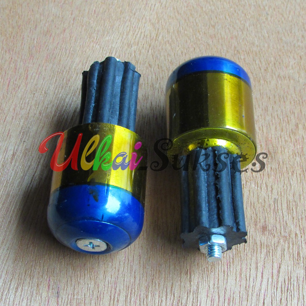 Jalu Stang Motor l Variasi Aksesoris Motor Jalu Setang Atau Pelindung Stang 2 Tone Kuning Biru CNC PNP Model Two Tone Thailook Universal Murah