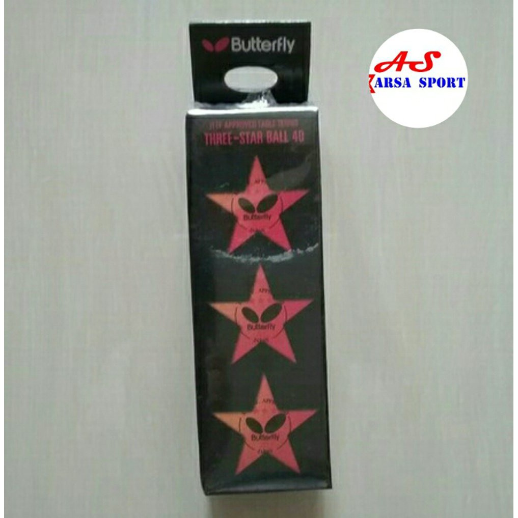 Bola Pingpong Butterfly Isi 3 Bola Tenis Meja Putih