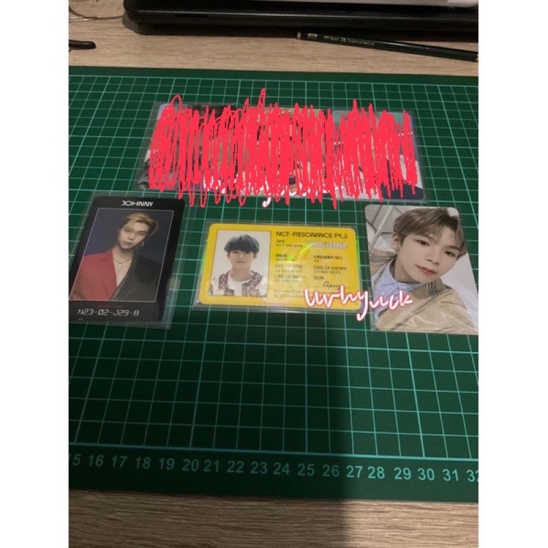 Doyoung id card, johnny ac card, shotaro departure