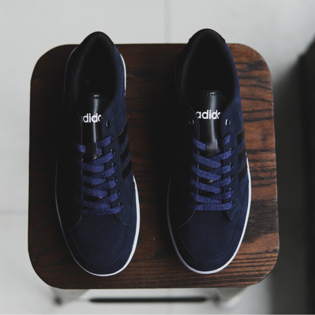 sepatu pria casual sneakers adidas neo derby navy grande original