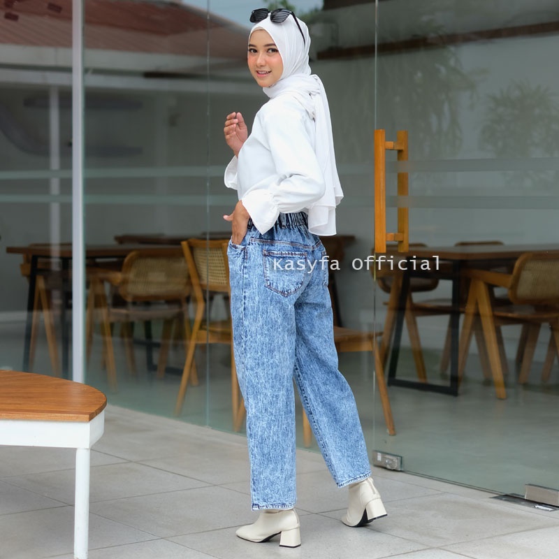 TERZA KULOT JEANS WANITA KANCING 2