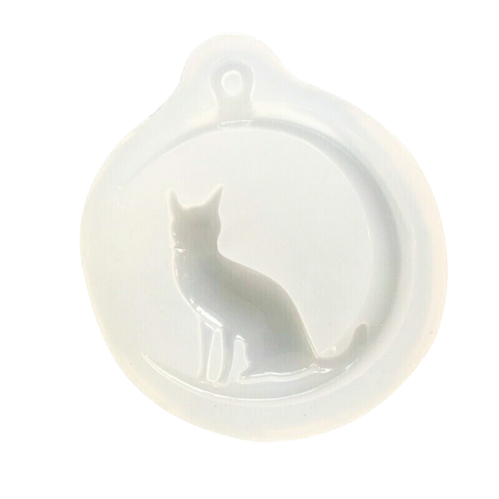 Suyou Cetakan Resin Epoksi Bentuk Bulan / Kucing 3d Bahan Silikon Untuk Kerajinan Tangan Diy Charms