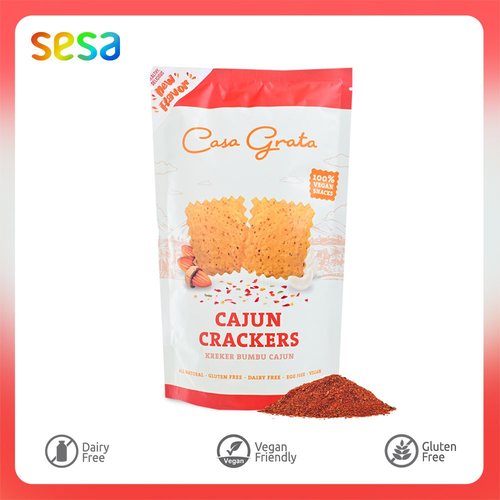 

Casa Grata - Cajun Crackers 70 g (Snack Sehat)