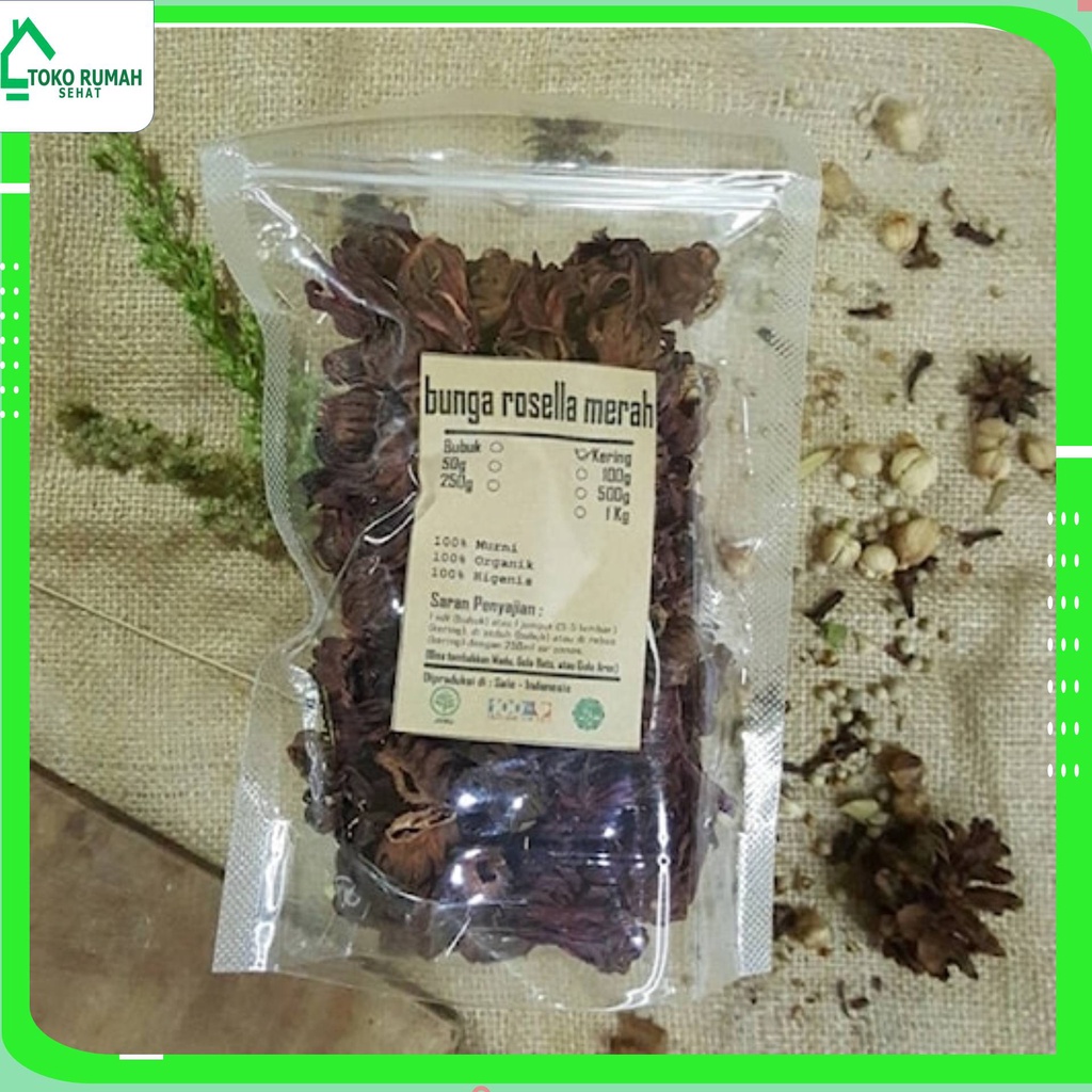 

BUNGA ROSELLA MERAH KERING 100gr- Hibiscus Sabdariffah