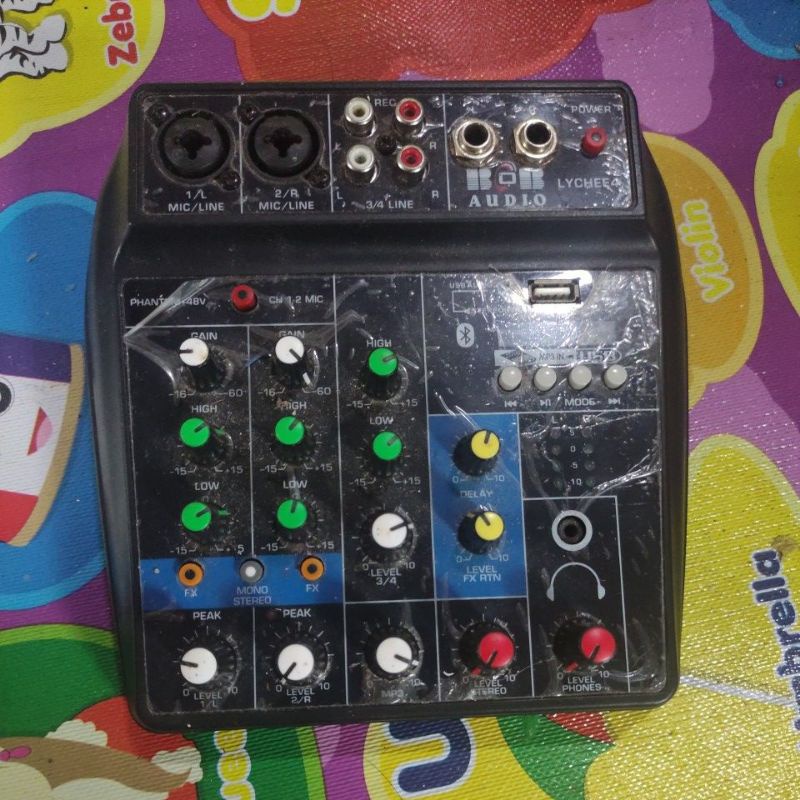 mixer BOB audio. 4 chanel. 2chnl mic usb blutooth