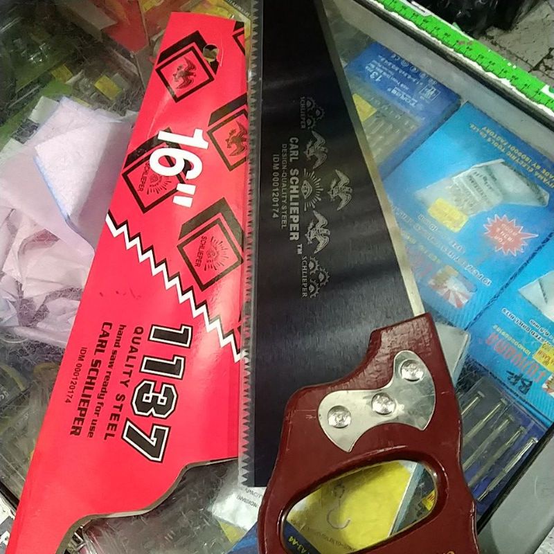 gergaji tangan gergaji kayu cap mata 16" gergaji potong/belah