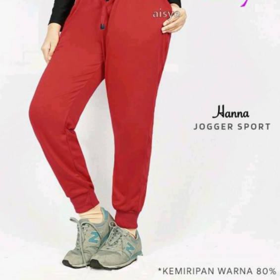 (CELANA SAJA) Celana Olahraga Wanita Muslim Muslimah-Celana Sport Jogging - Celana Senam Cewek-HANNA
