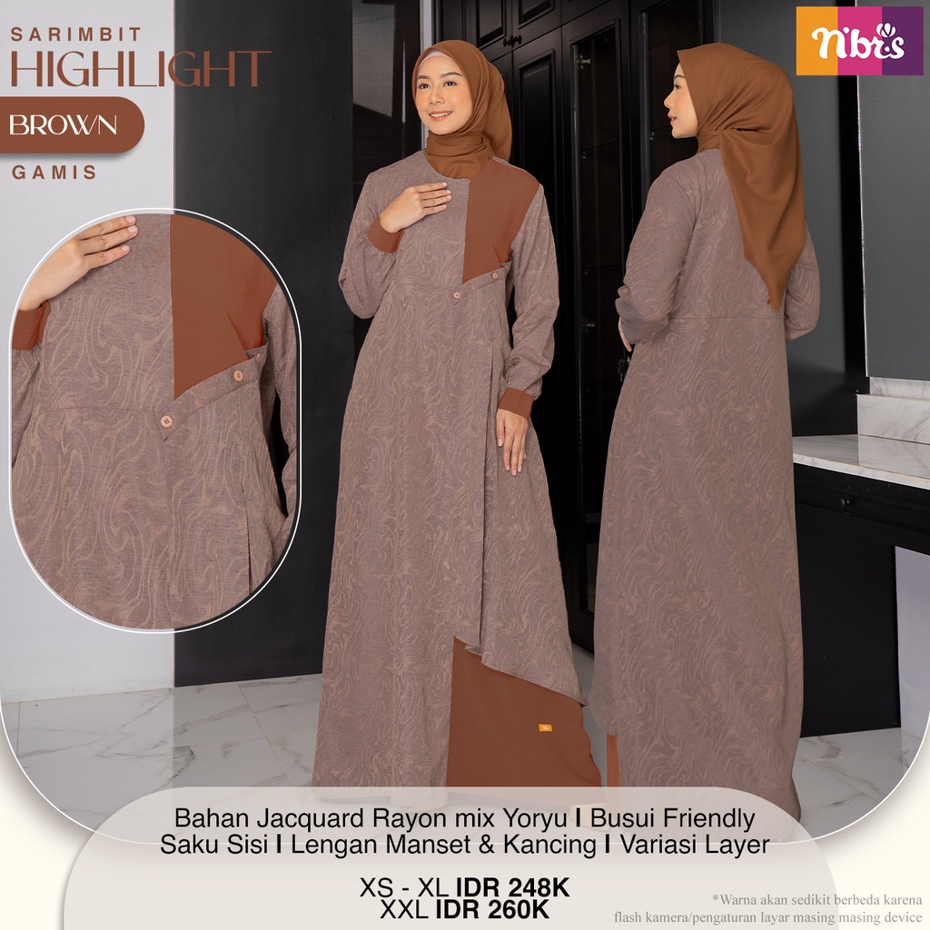 Nibras Sarimbit HIGHLIGHT BROWN Baju Couple Lebarana 2022 Model Terbaru by NBRS Simple dan Fashionable