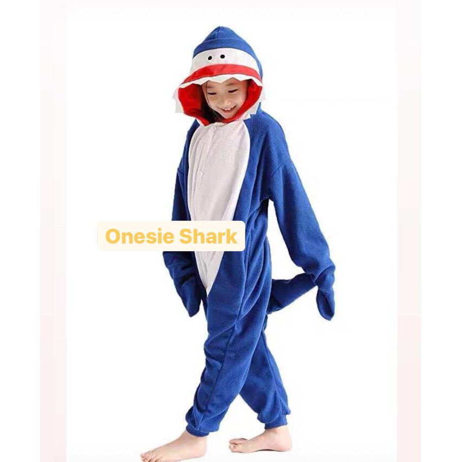 BAJU ONESIE BABY SHARK PIYAMA KOSTUM PESTA COSPLAY