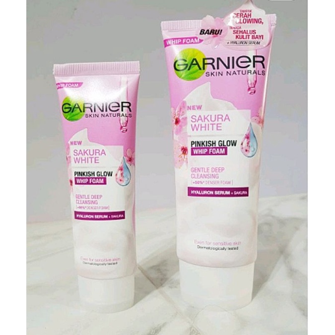 [PROMO] Garnier Sakura White Pinkish Glow Hyaluron super Whip/ Foam Skin Care