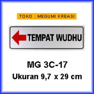 

Signage/Label - Tempat wudhu arah kiri - 3C-17