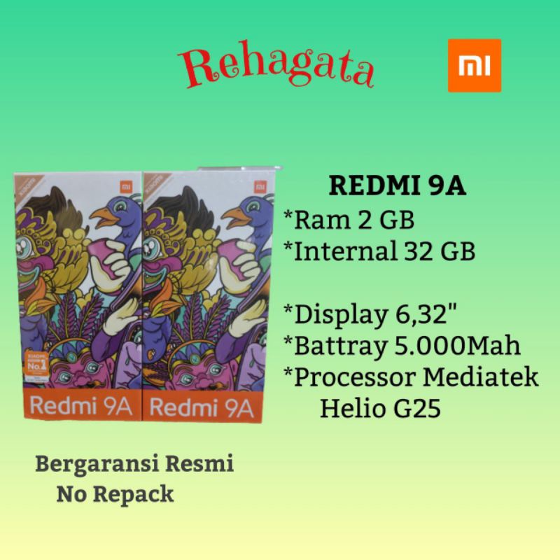 Xiaomi Redmi 9A 3/32 GB dan 2/32 GB Bergaransi Resmi Xiaomi 1 Tahun-1