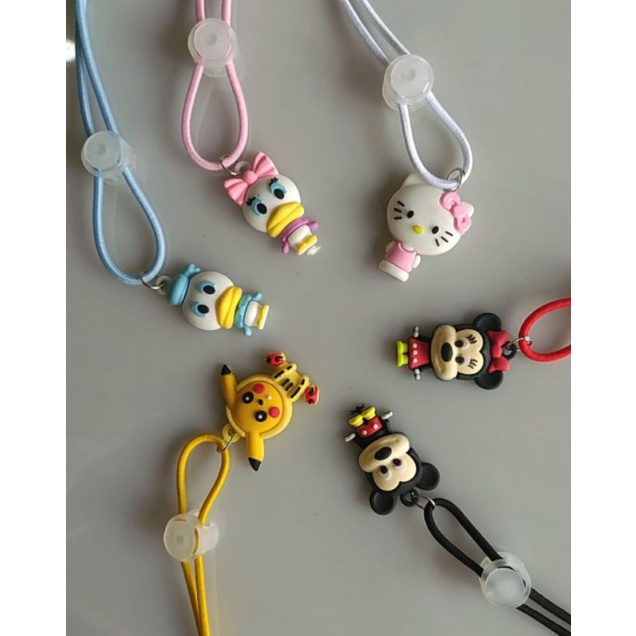 Tali masker 2 in 1 boneka  gantung strap masker kalung masker