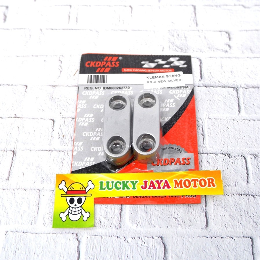 Kleman stang riser holder tutup stang Rx king Rxk silver hitam lokal-4