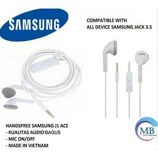 Headset Headsfree henset Hf Samsung J1ace , J2prime , J3 , J5 ,A10s , s5830 original VIETNAM MB1904