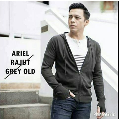 Sweater/ Jaket Pria Rajut Ariel ARIEL RAJUT POLOS PREMIUM RaounHand HODDIE&amp;ZIPPER PRIA prmium