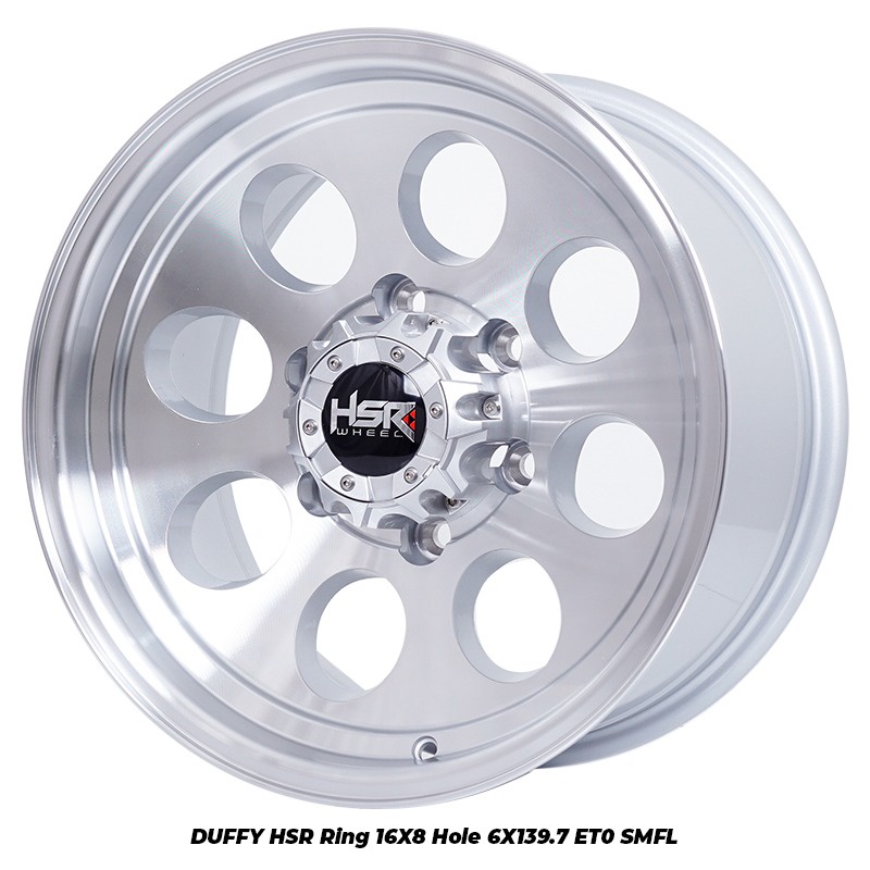 Velg Mobil Ranger Ring 16 HSR DUFFY Terrano Fortuner Pajero Hiace Silver Polish