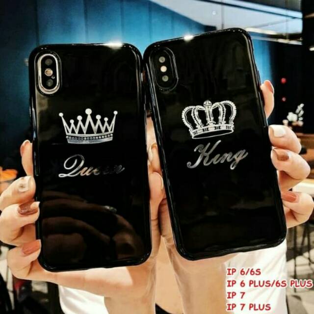FOR IPHONE 6/6S, 6 PLUS/6S PLUS, 7, 7 PLUS - COUPLE KING QUEEN CASE