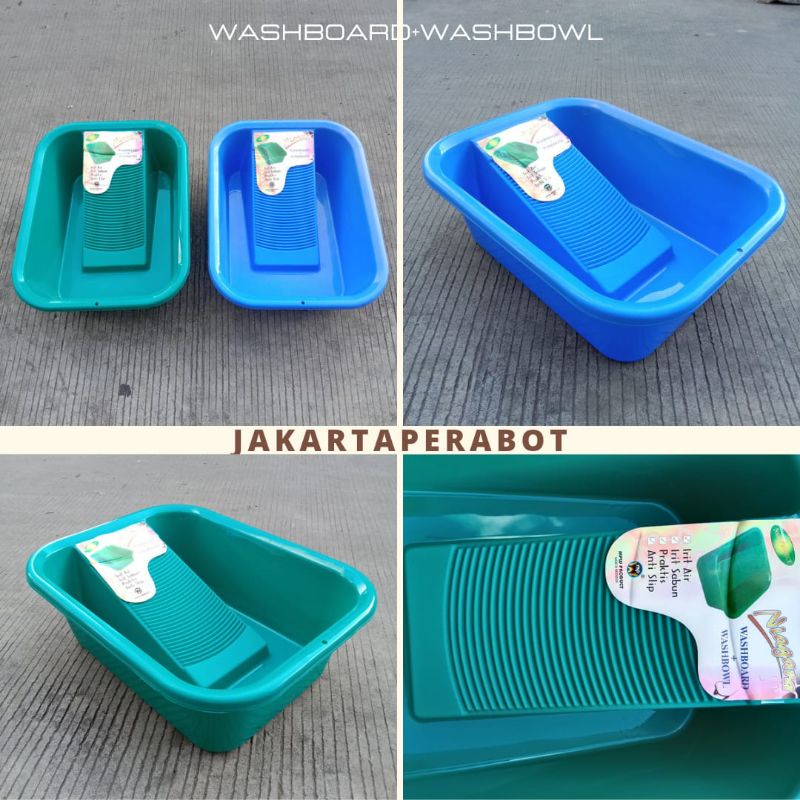 SALE!! BAK AIR + PAPAN CUCI GILESAN PLASTIK / BAK PLASTIK SERBAGUNA MPW