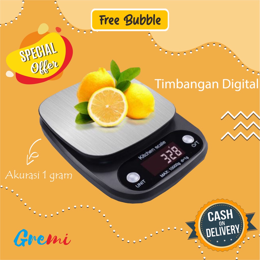 Timbangan Dapur Digital 10kg Premium Kitchen Scale High Quality