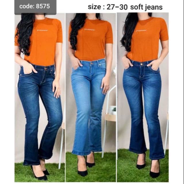 BAYAR DI TEMPAT - MERK DMJ CELANA PANJANG CUTBRAY JEANS WANITA / SZ 27-30 SETARA S M L XL