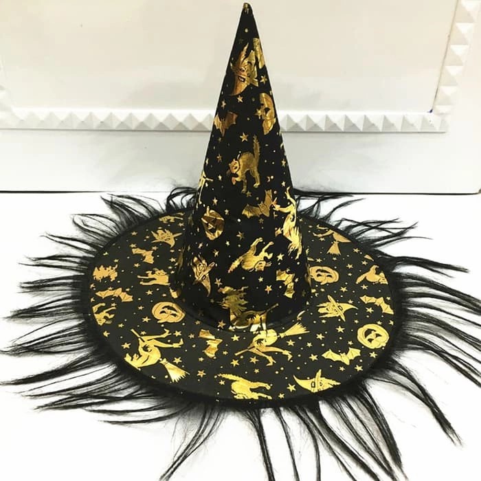 Topi Halloween Rumbai Murah Cosplay Hantu Nenek Sihir Topi Haloween