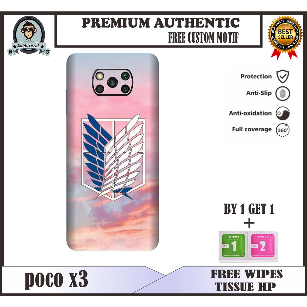 SKIN PREMIUM HP POCO X3 NFC FREE CUSTOM MOTIF // BISA BAYAR DITEMPAT