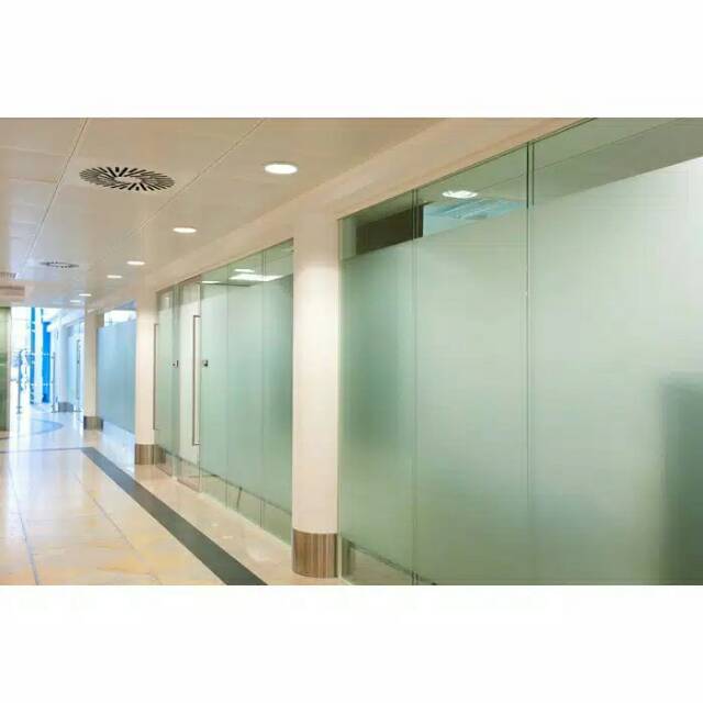 Stiker kaca sanblas buram/kaca es