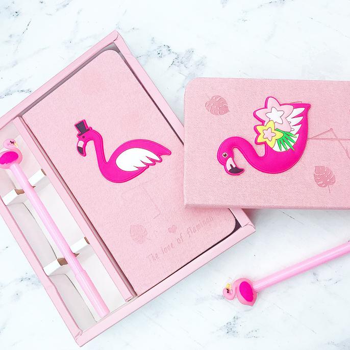 

Buku catatan flaminggo set pen premium Kode 1460